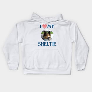 I Love My Sheltie Kids Hoodie